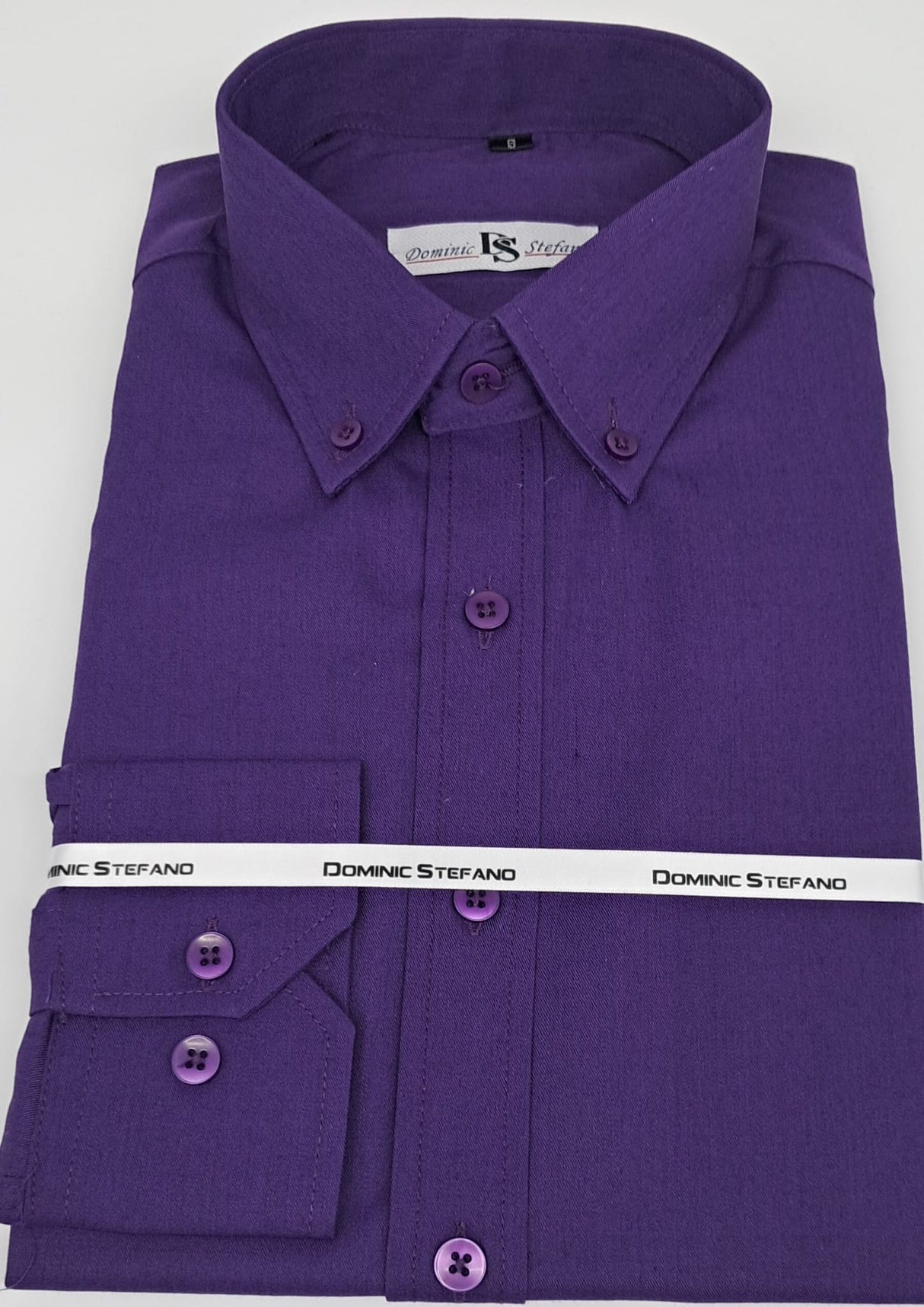 MENS DOMINIC STEFANO LONG SLEEVE BUTTON DOWN COLLAR 3 COLOUR OPTIONS SIZE 3XL TO 4XL 436