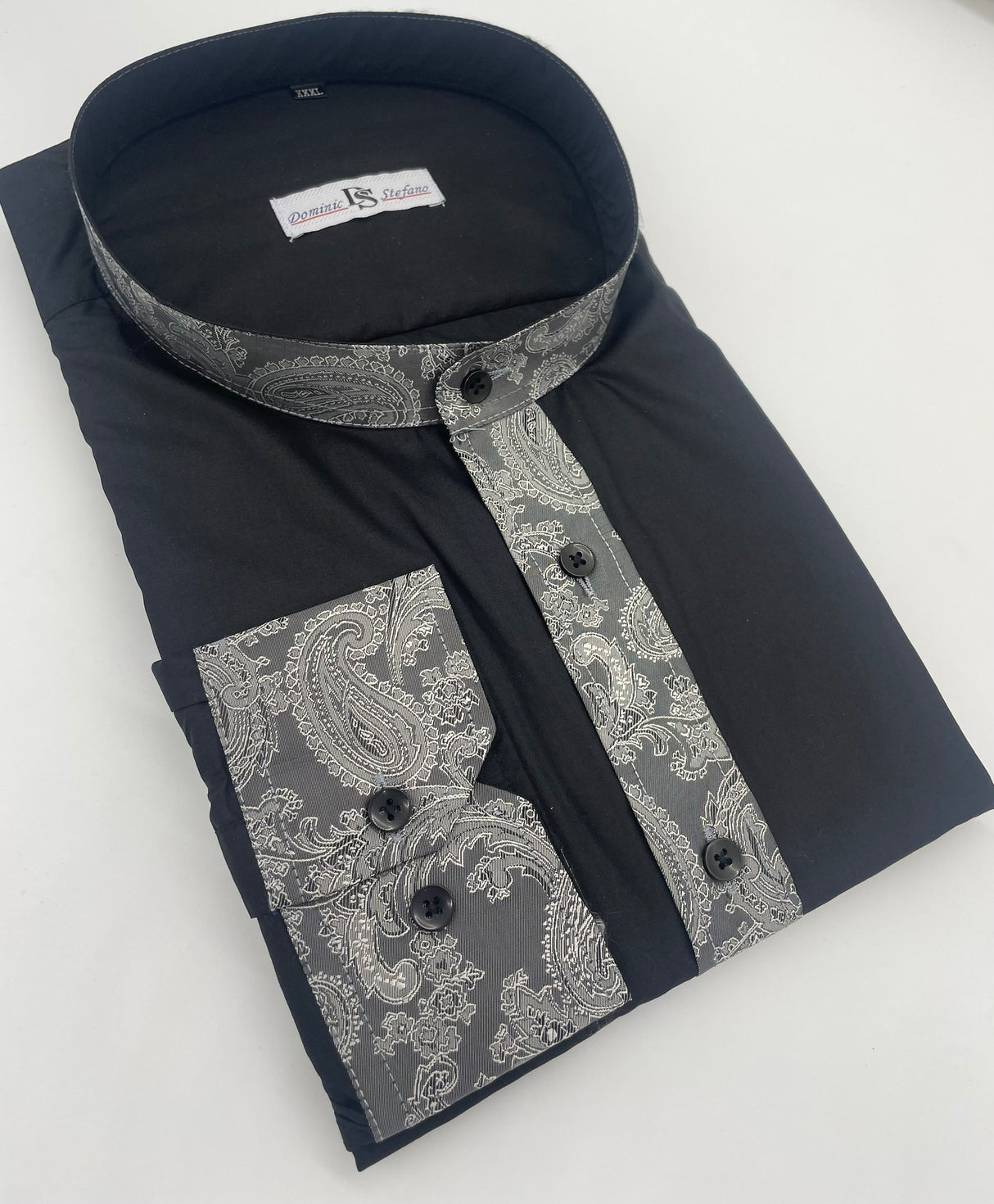 MENS DOMINIC STEFANO LONG SLEEVE NERU PAISLEY SHIRT SIZE 2XL TO 4XL438