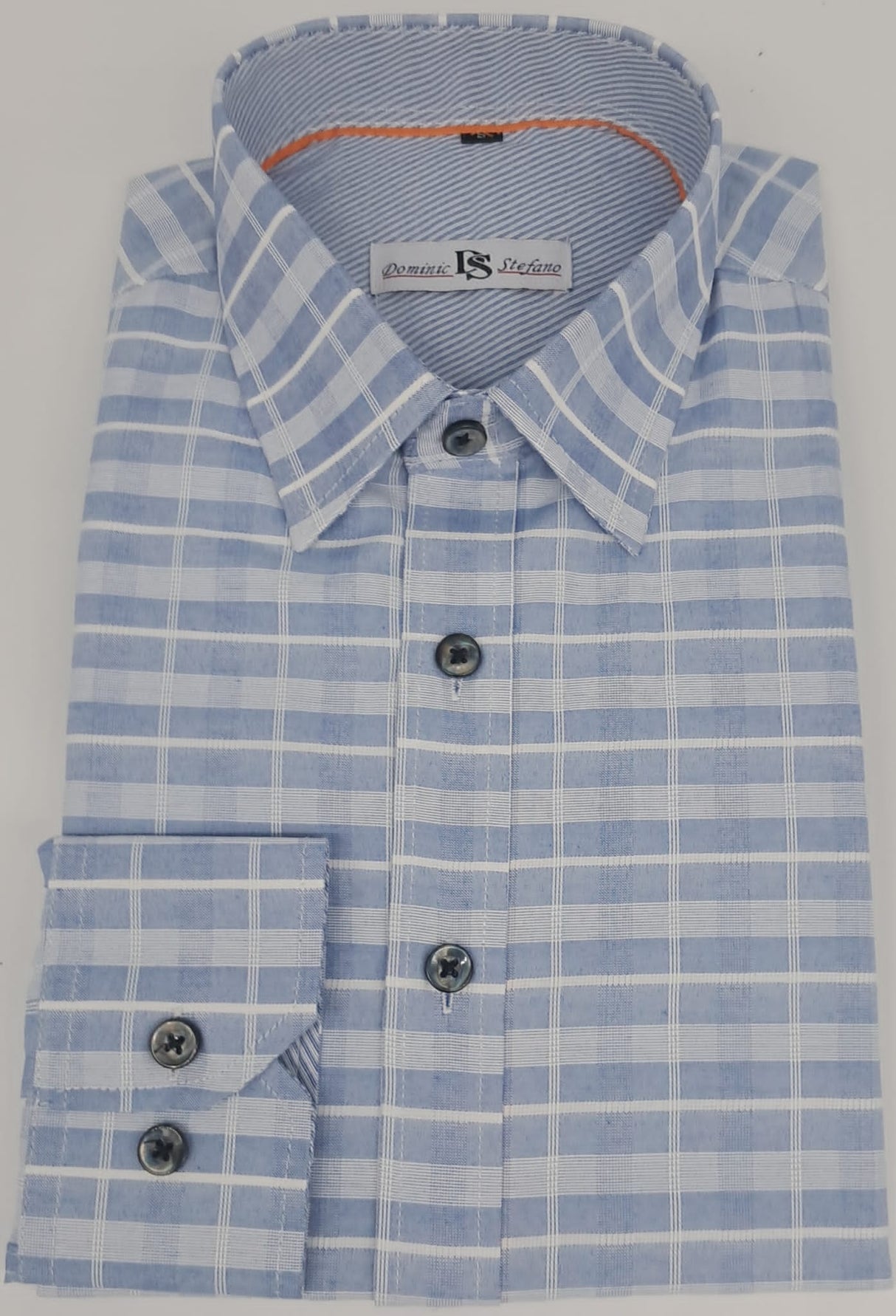 MENS SLIM FIT CHECK FORMAL SHIRT SIZE S TO 3XL #439-3638