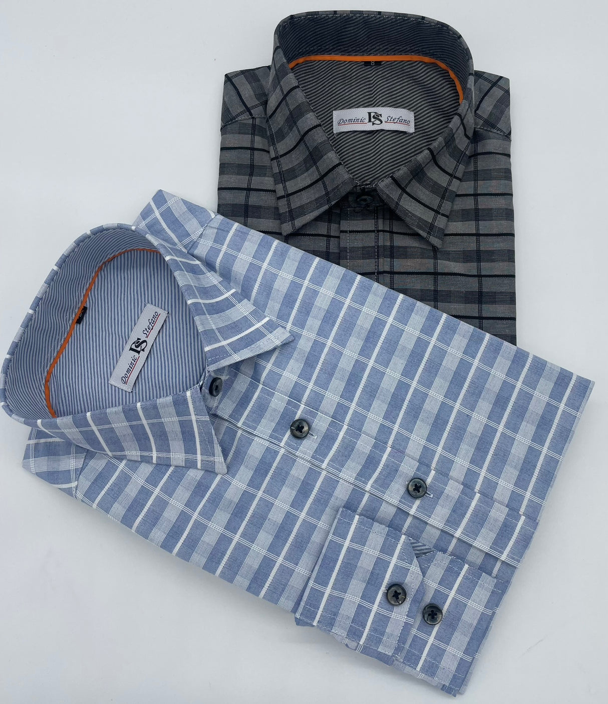 MENS SLIM FIT CHECK FORMAL SHIRT SIZE S TO 3XL #439-3638