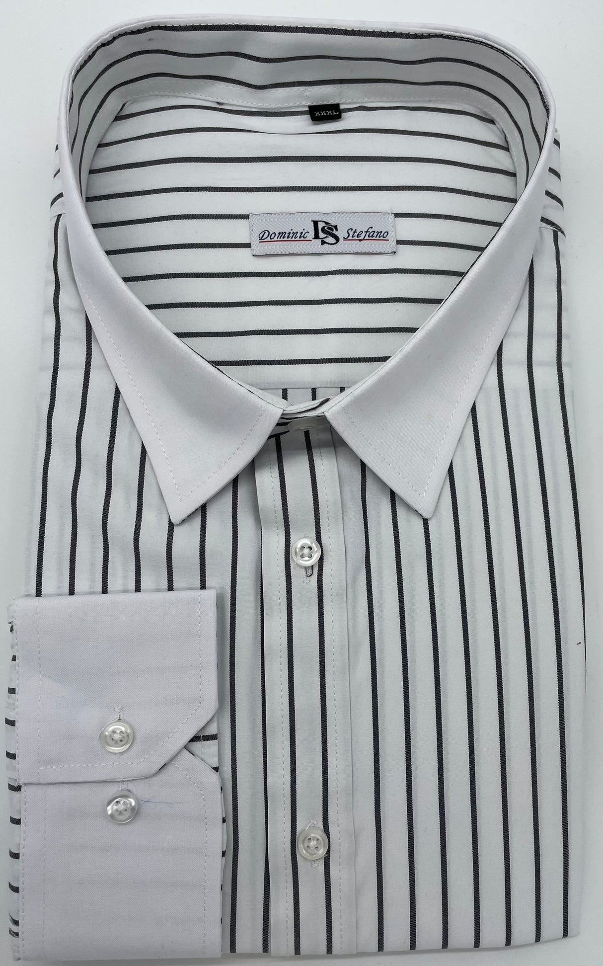 MENS DOMINIC STEFANO FORMAL STRIPE SHIRT 3 COLOUR OPTIONS SIZE 2XL TO 4XL 470