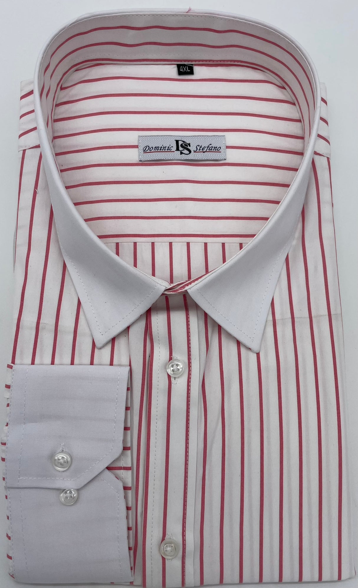 MENS DOMINIC STEFANO FORMAL STRIPE SHIRT 3 COLOUR OPTIONS SIZE 2XL TO 4XL 470