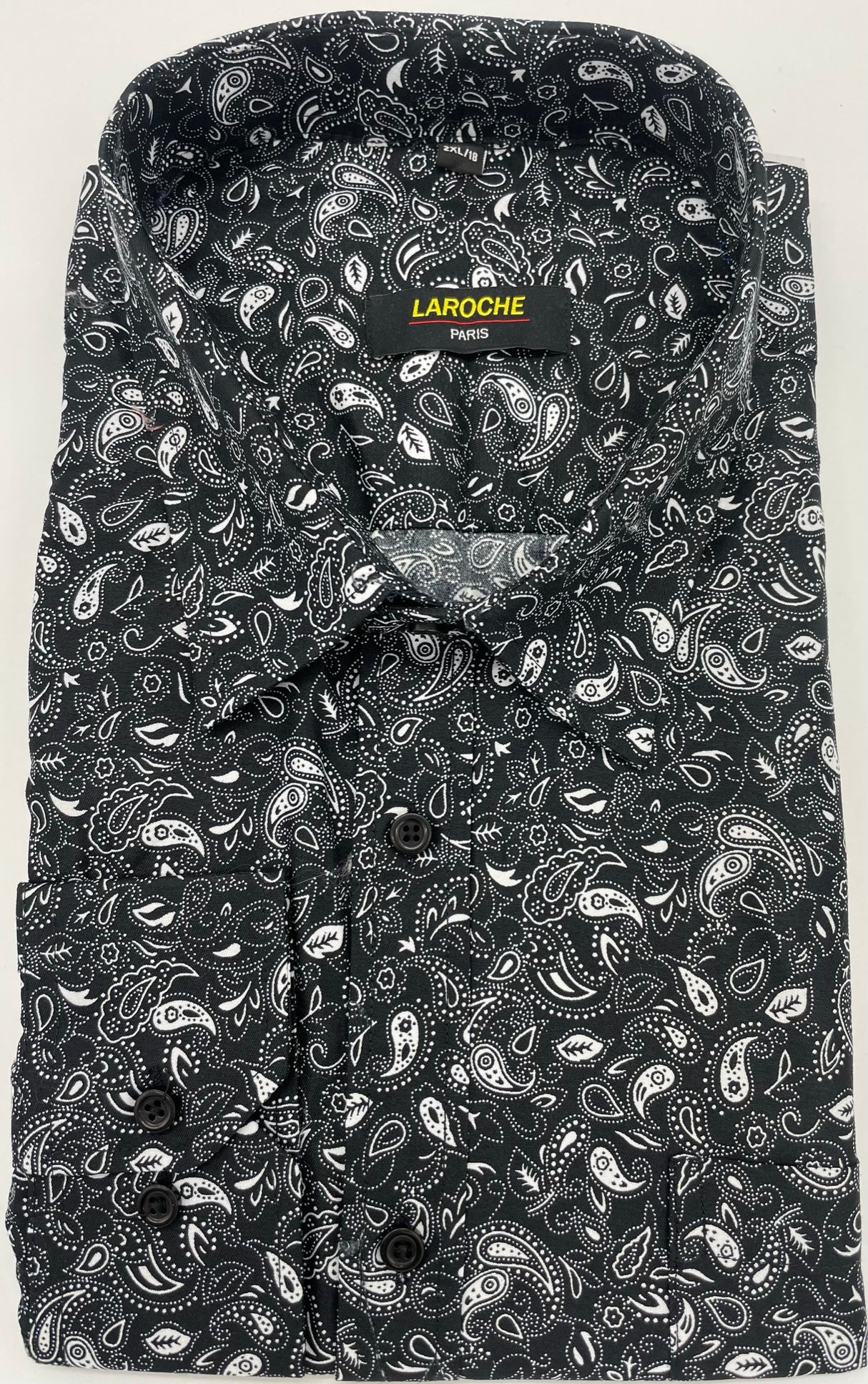 MENS LAROCHE PAISLEY LONG SLEEVE SHIRT SIZE 2XL TO 4XL 503