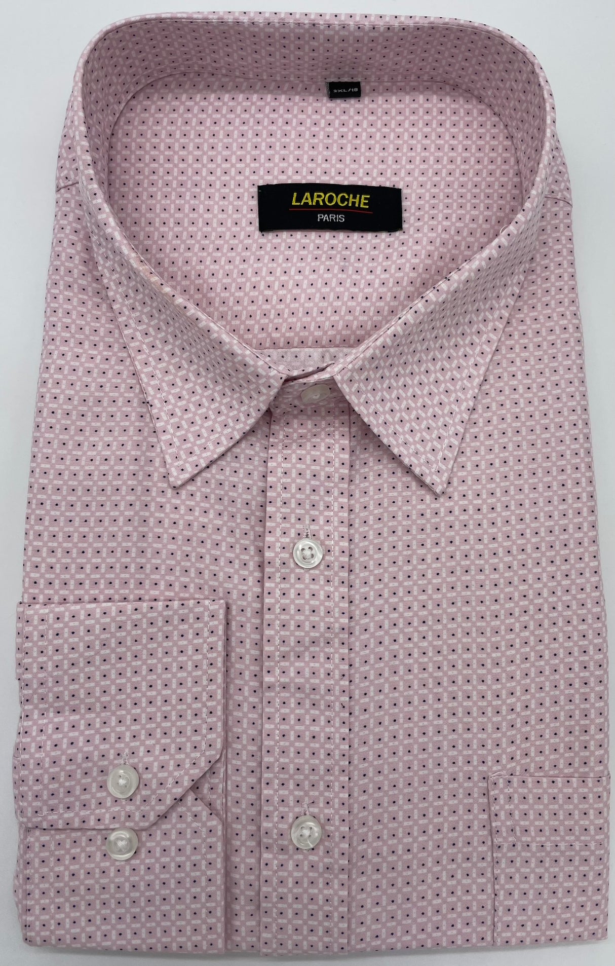 MENS LAROCHE LONG SLEEVE FORMAL SHIRT SIZE 2XL TO 4XL 505-1768