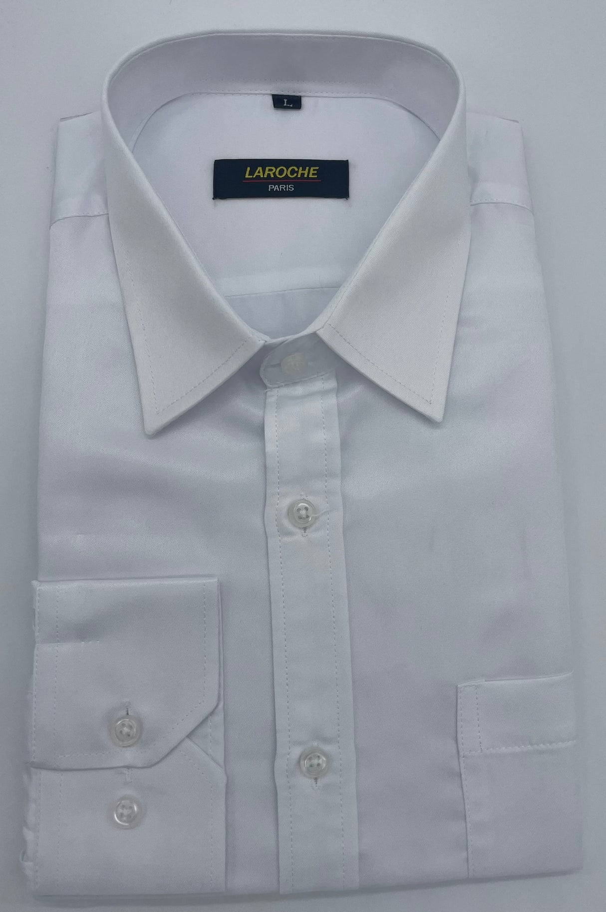 MENS LAROCHE LONG SLEEVE WHITE SHIRT SIZE 2XL TO 4XL 506-C 3684