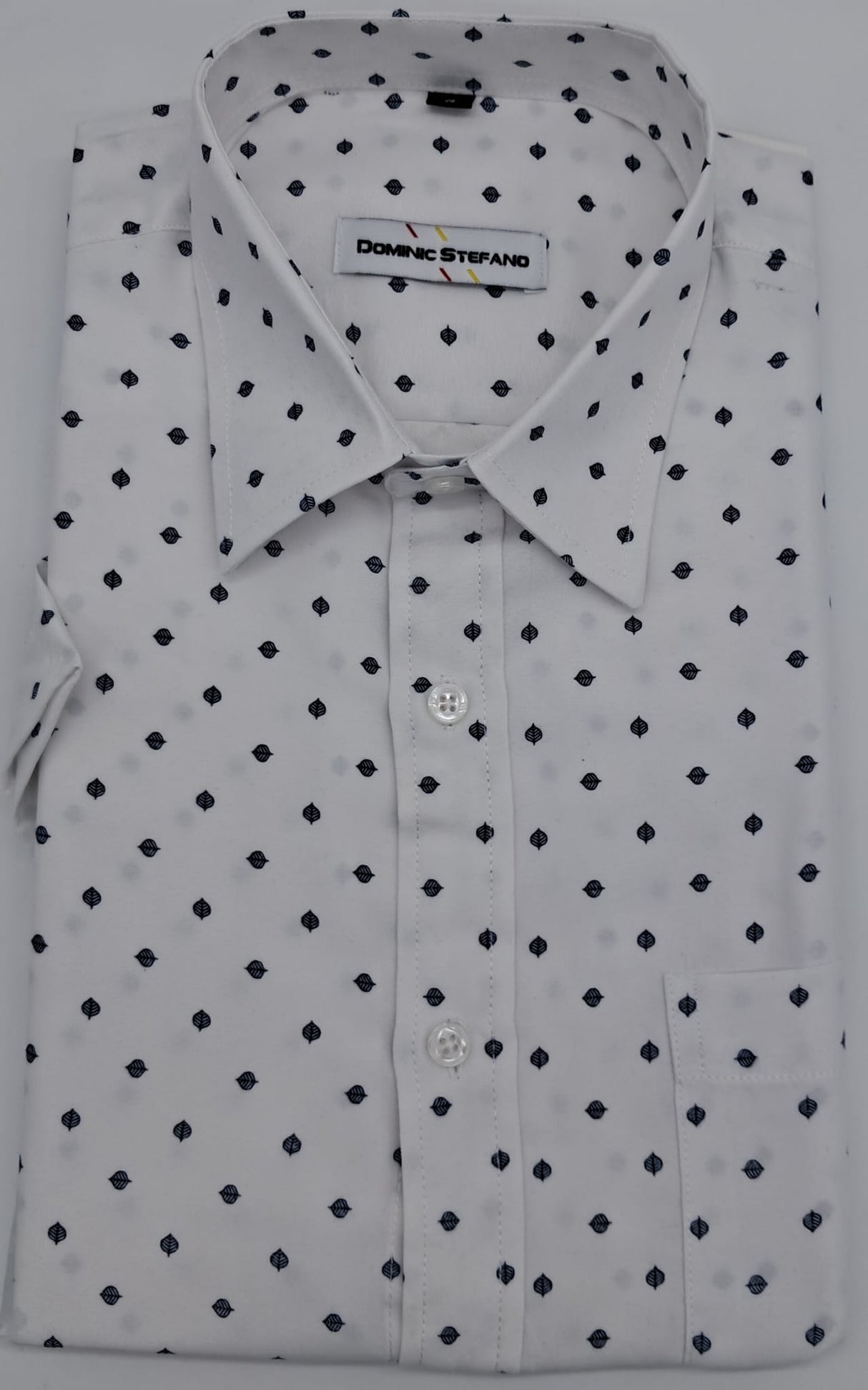 SHORT SLEEVE PRINTED CASUAL SHIRT 2 COLOURS AVAILABLE SIZE S TO 3XL #521-3651