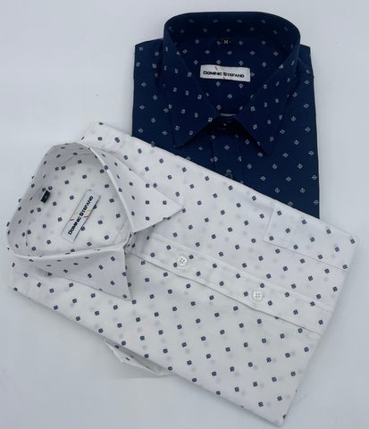 SHORT SLEEVE PRINTED  CASUAL SHIRT 2 COLOURS AVAILABLE SIZE S TO 3XL  #521-3651