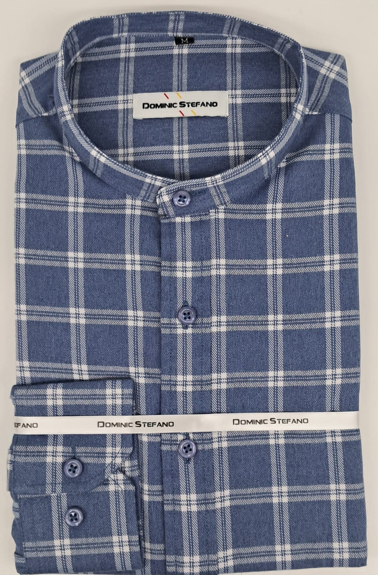 MENS LONG SLEEVE GRANDAD COLLAR SHIRT SIZE S TO 3XL #528-3627