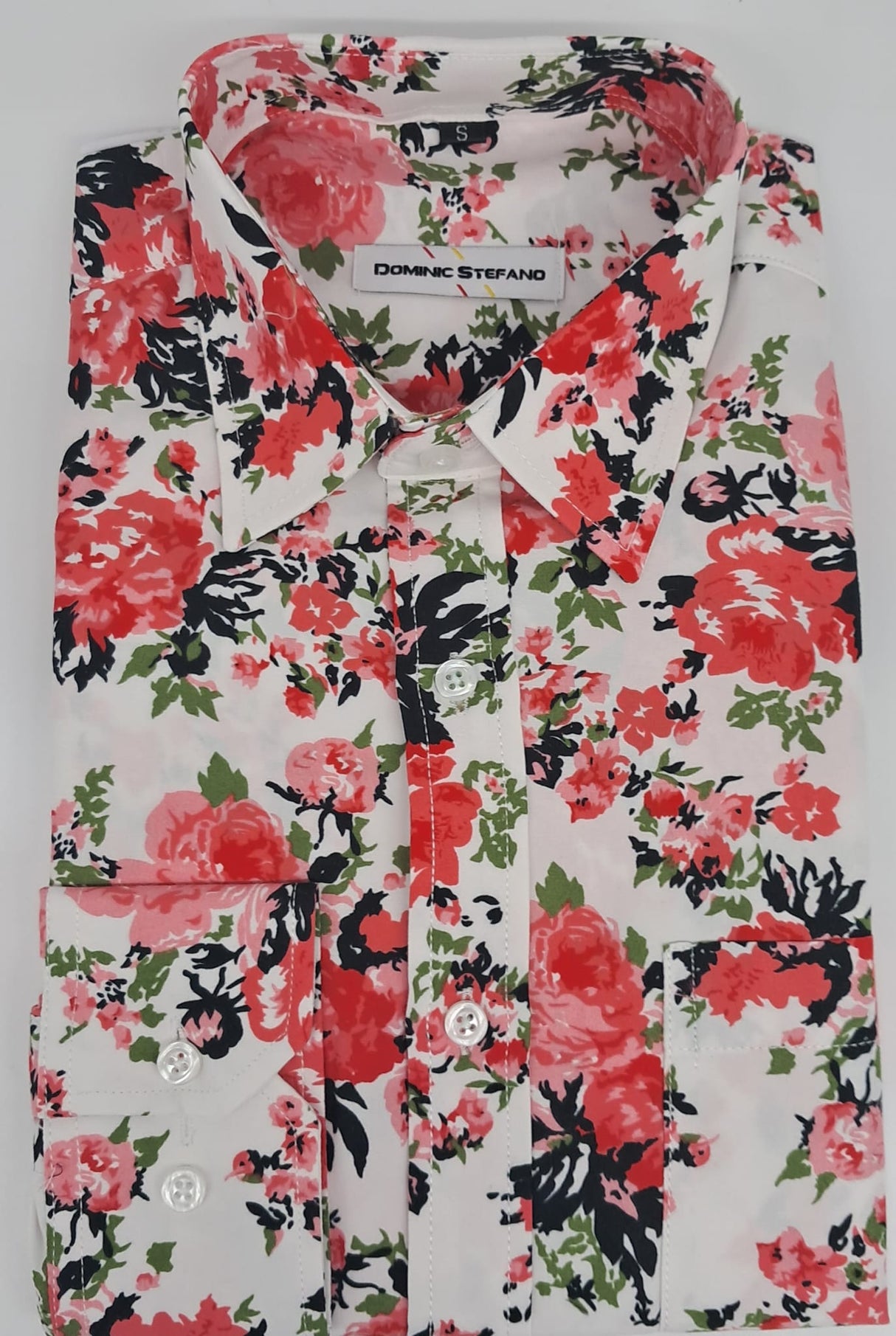 FLORAL MENS LONG SLEEVE PRINTED FORMAL SHIRTS 3 COLOURS AVAILABLE SIZE S TO 3XL#529-3633