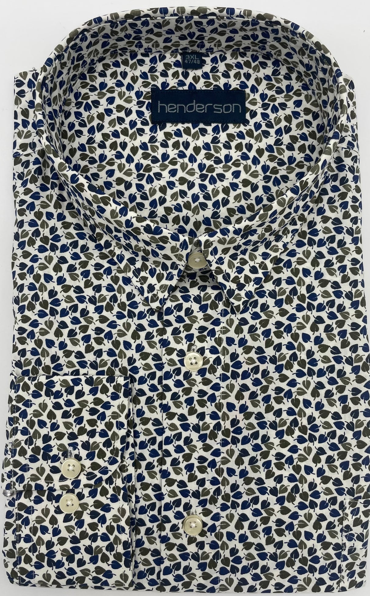 MENS HENDERSON FLORAL LONG SLEEVE SHIRT SIZE 2XL TO 5XL 5340