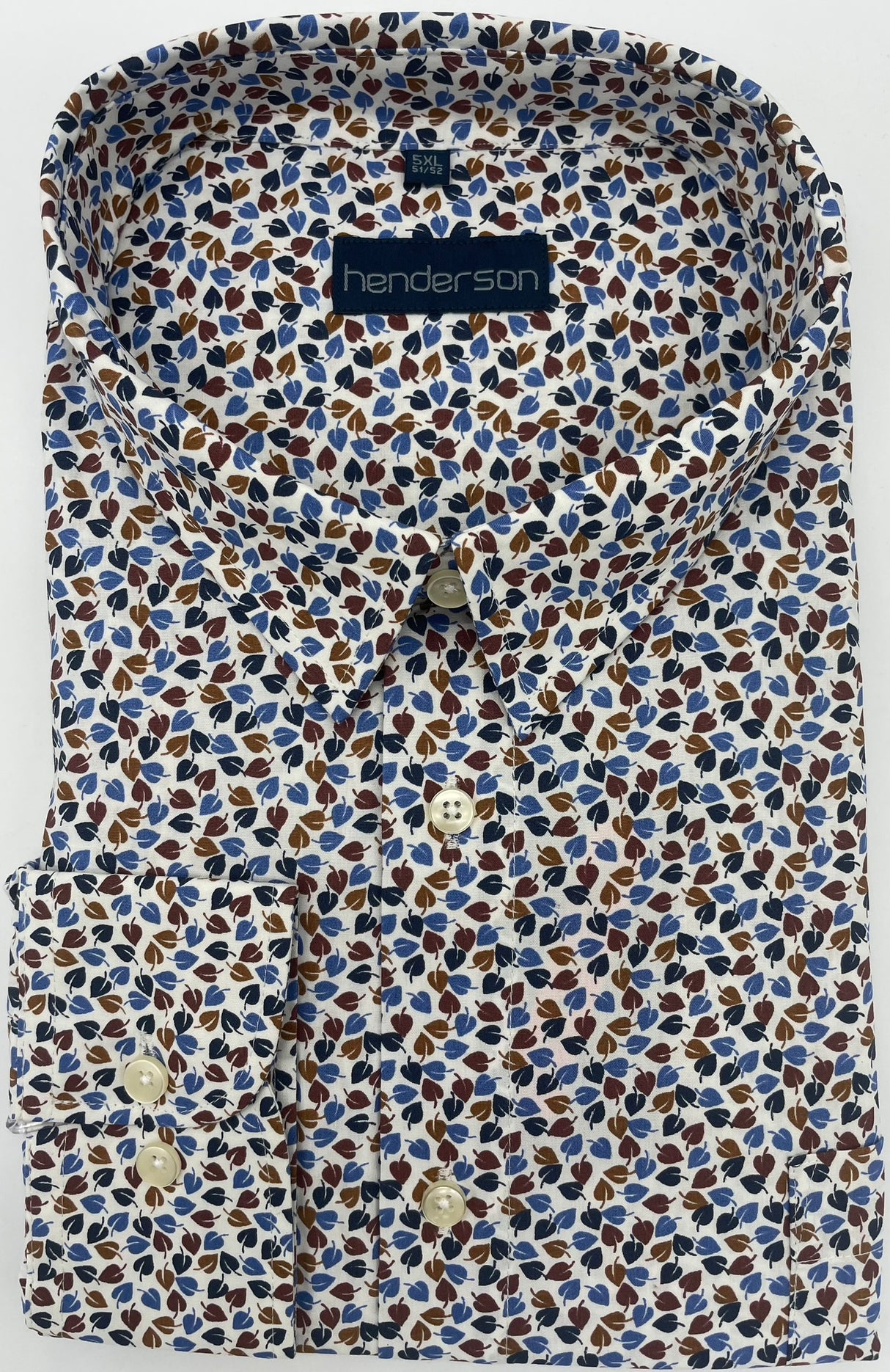 MENS HENDERSON FLORAL LONG SLEEVE SHIRT SIZE 2XL TO 5XL 5340