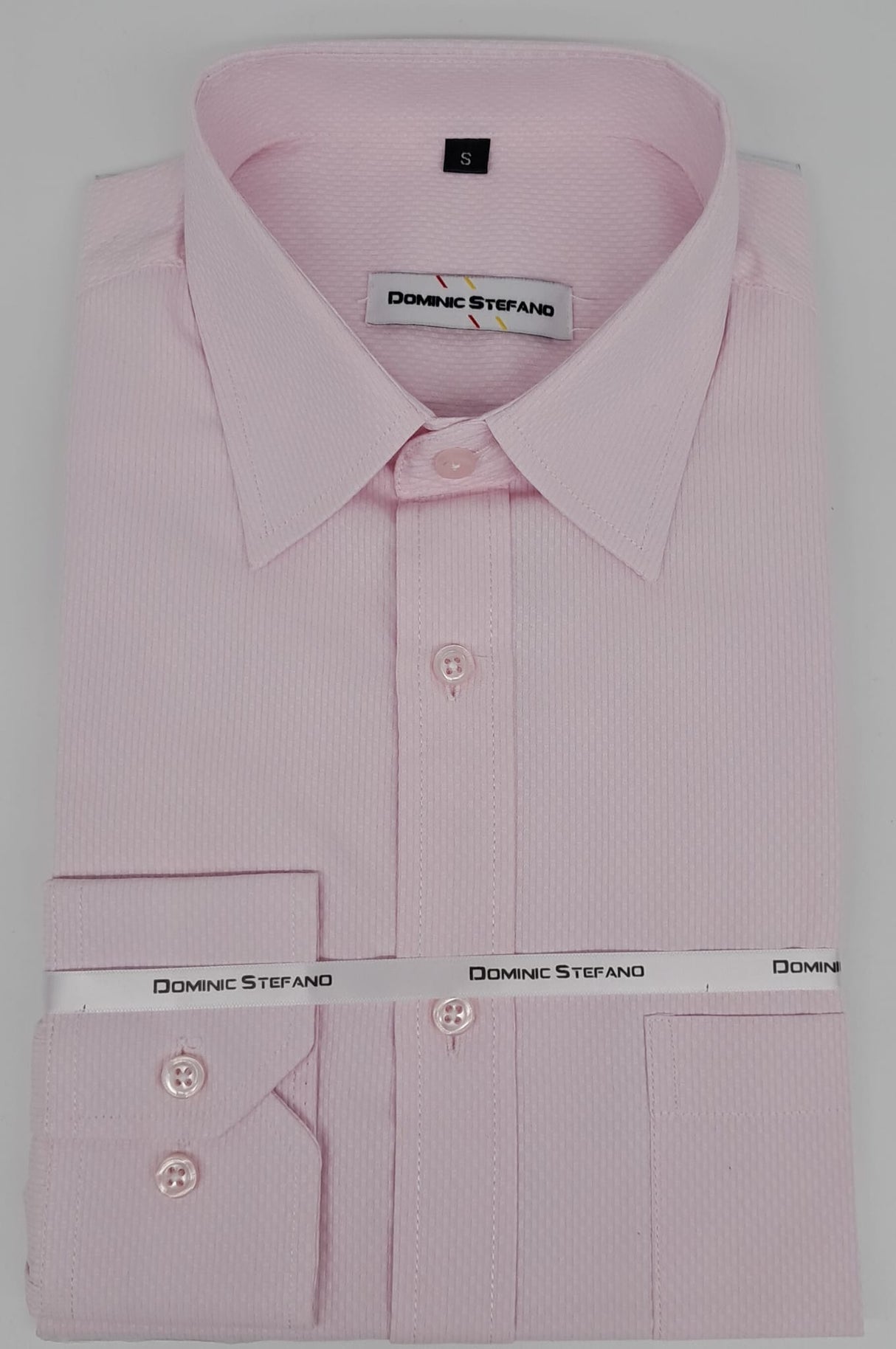 MENS LONG SLEEVE FORMAL SELF PATTERN SHIRT 5 COLOURS AVAILABLE SIZE S TO 3XL #537-3630