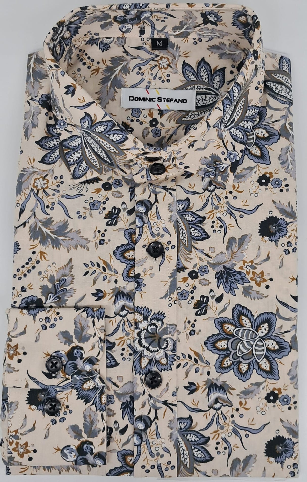 MENS LONG SLEEVE FLORAL PRINT SHIRT 2 COLOURS AVAILABLE SIZE S TO 3XL #541-3631