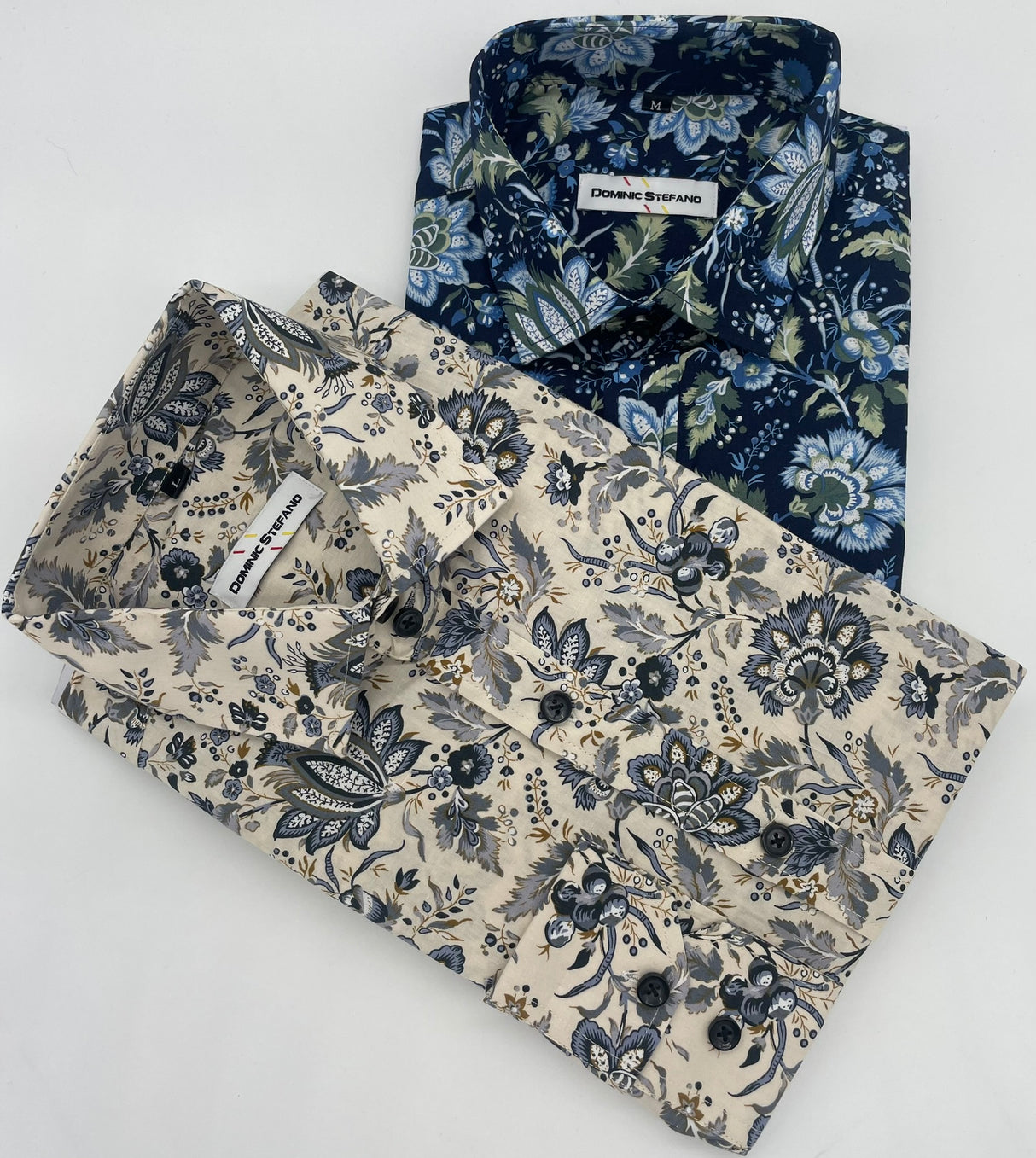 MENS LONG SLEEVE FLORAL PRINT SHIRT 2 COLOURS AVAILABLE SIZE S TO 3XL #541-3631