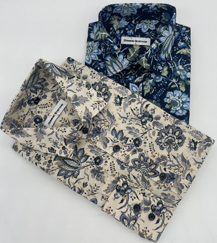 MENS LONG SLEEVE FLORAL PRINT  SHIRT 2 COLOURS AVAILABLE  SIZE S TO 3XL  #541-3631