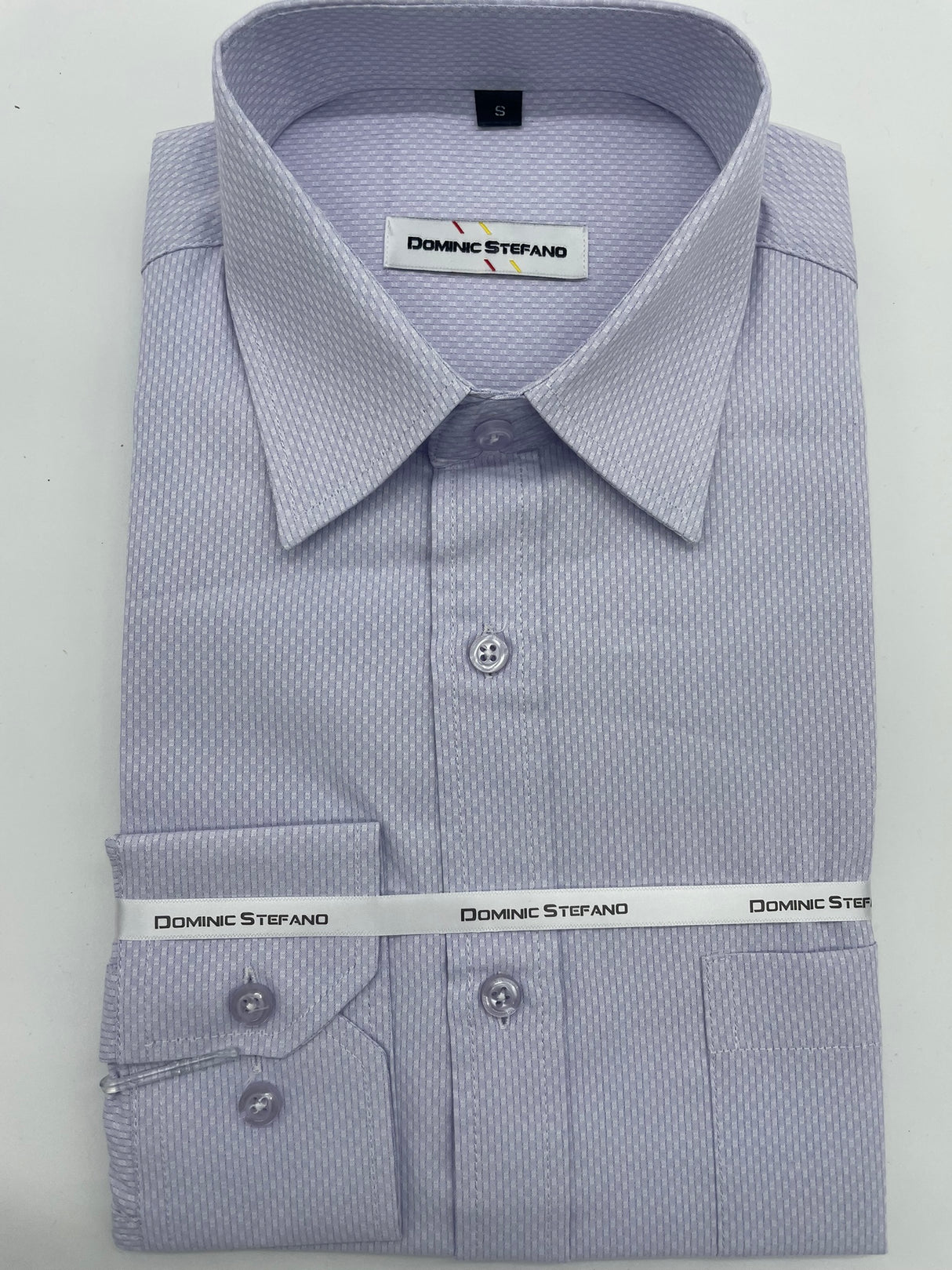 MENS LONG SLEEVE FORMAL SELF PATTERN SHIRT 5 COLOURS AVAILABLE SIZE S TO 3XL #537-3630