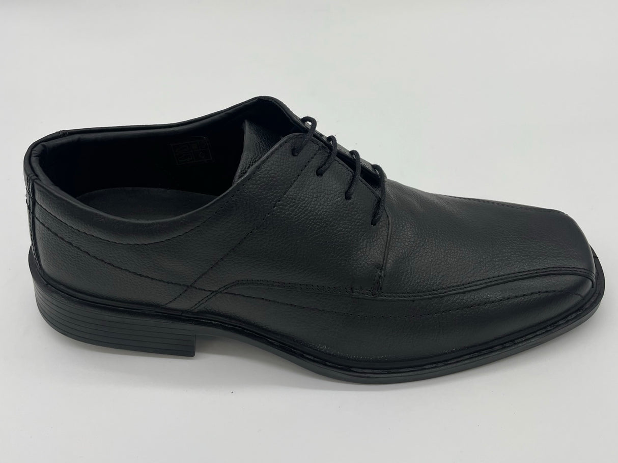 MENS LEATHER SHOES LACE UP BLACK SIZE 7-12