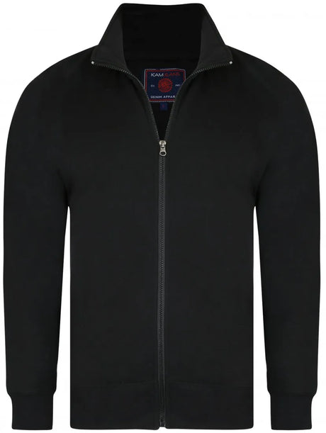 KAM Men's Big & Tall Long Sleeve Hoodie – Embossed 100% Cotton, 2XL To 8XL, Black Or Navy