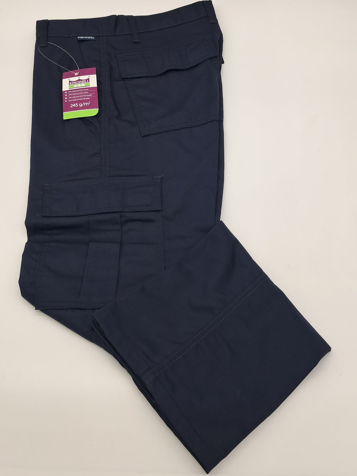 MENS OUTSIZE COMBAT TROUSERS NAVY SIZE 42"-50"