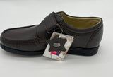 MENS  SOFT LAMBS LEATHER SHOES WITH VELCRO BROWN SIZE 7-12