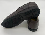 MENS  SOFT LAMBS LEATHER SHOES WITH VELCRO BROWN SIZE 7-12