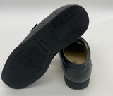 MENS LEATHER SHOES WITH VELCRO BLACK SIZE 6-12