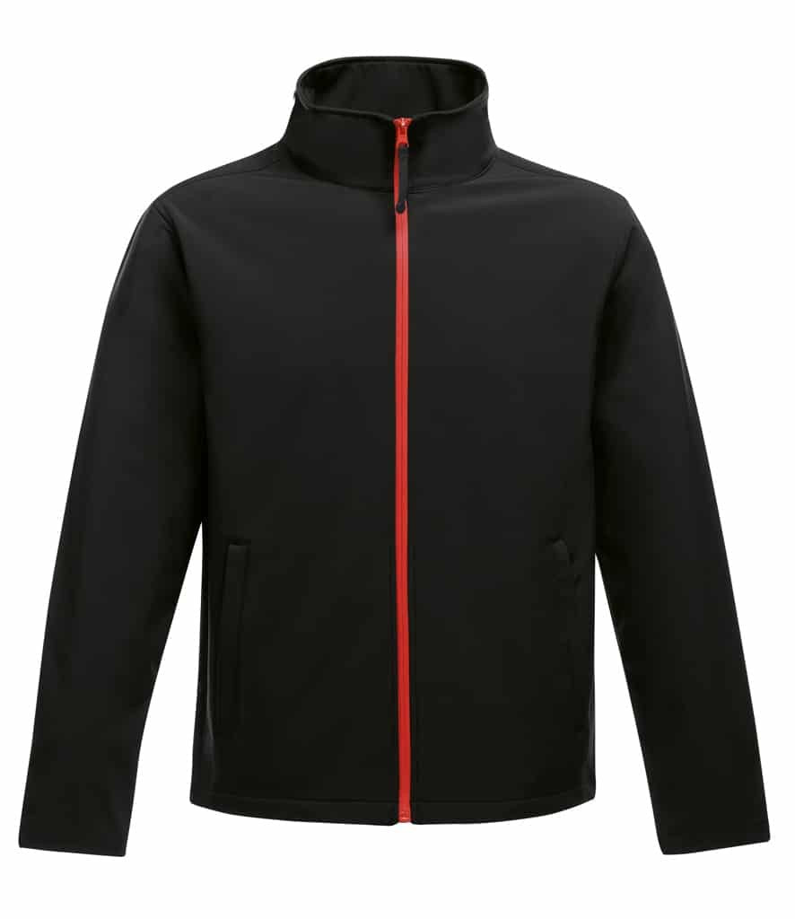 REGATTA LIGHT WEIGHT SOFT SHELL JACKET BLACK/RED SIZE M-2XL