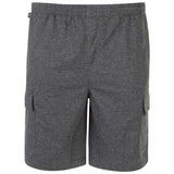 MENS   BIG SIZE SHORTS TERRY CARGO SHORT CHARCOAL LKAM SIZE 2XL-8XL