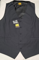 Big Size Charcoal Grey Waistcoat Button Covered Sizes 2XL -8XL By Michael Leigh