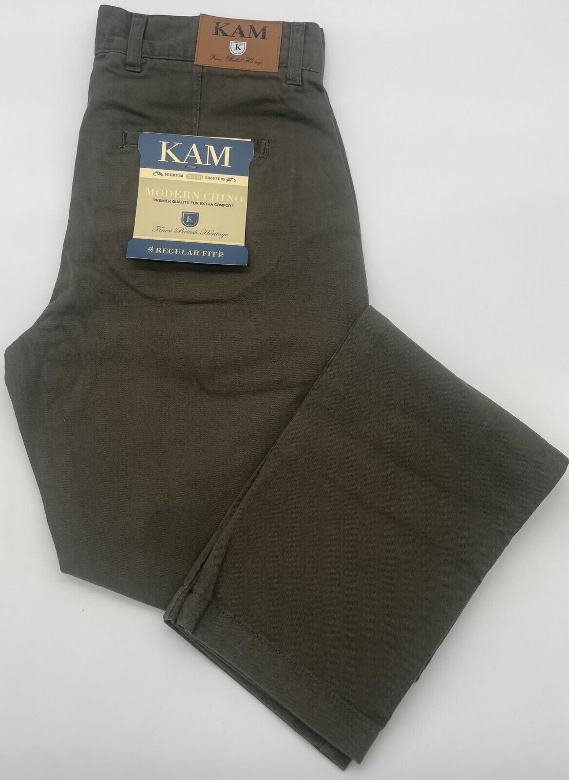 OUTSIZE SLIM FIT CHINO KHAKI  100% COTTON SIZE 42"-46"