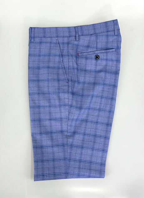 BLUE CHECK TROUSERS - TAMARA 3672 SIZE 32"-38"