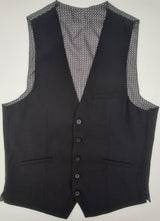 MENS BLACK WAISTCOAT SIZE 40"-46"