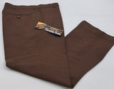 MENS CLASSIC FIT TROUSERS DURABLE PRESS BROWN SIZE 30"-40"