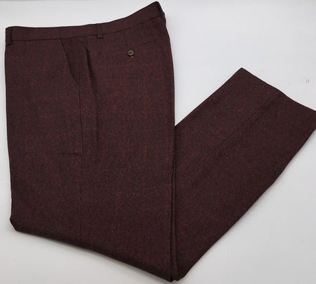 DRACO WINE  CK TROUSERS TWEED SIZE 30"-46"