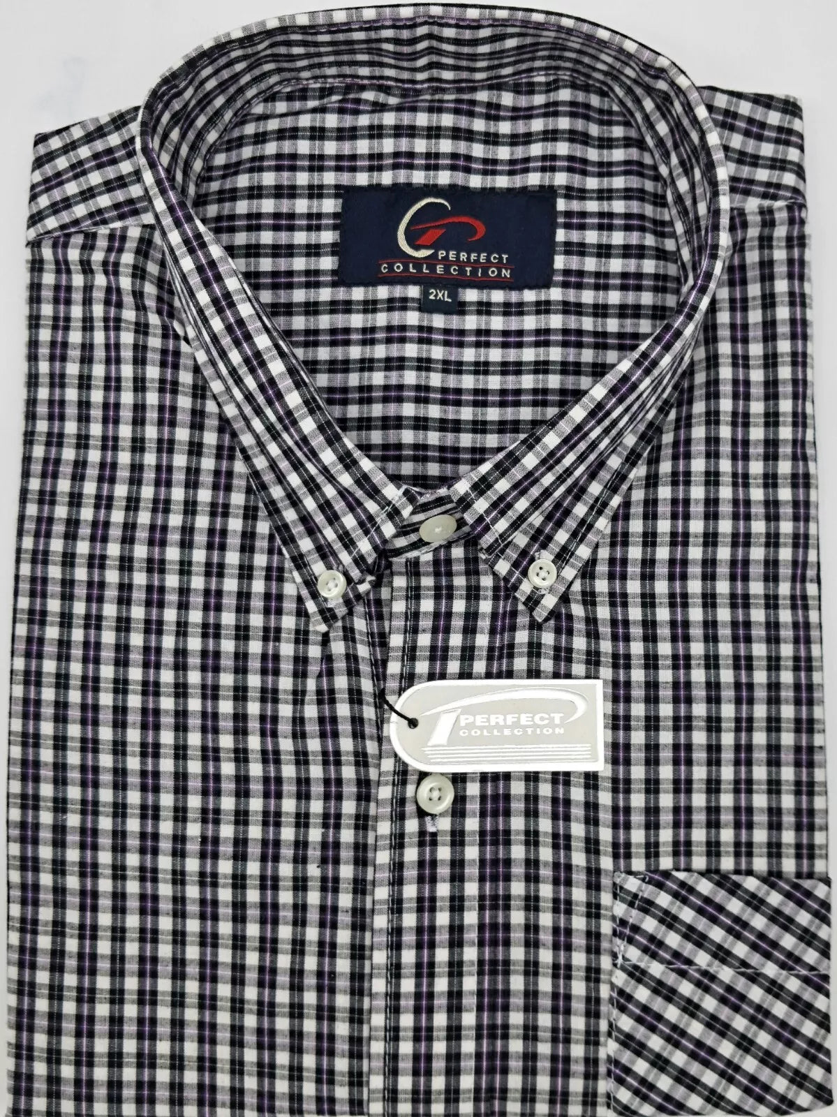 BIG SIZE MENS SHORT SLEEVE BUTTON SOWN CHECK SHIRT 100% SUPER FINE COTTON SIZE 2XL TO 5XL