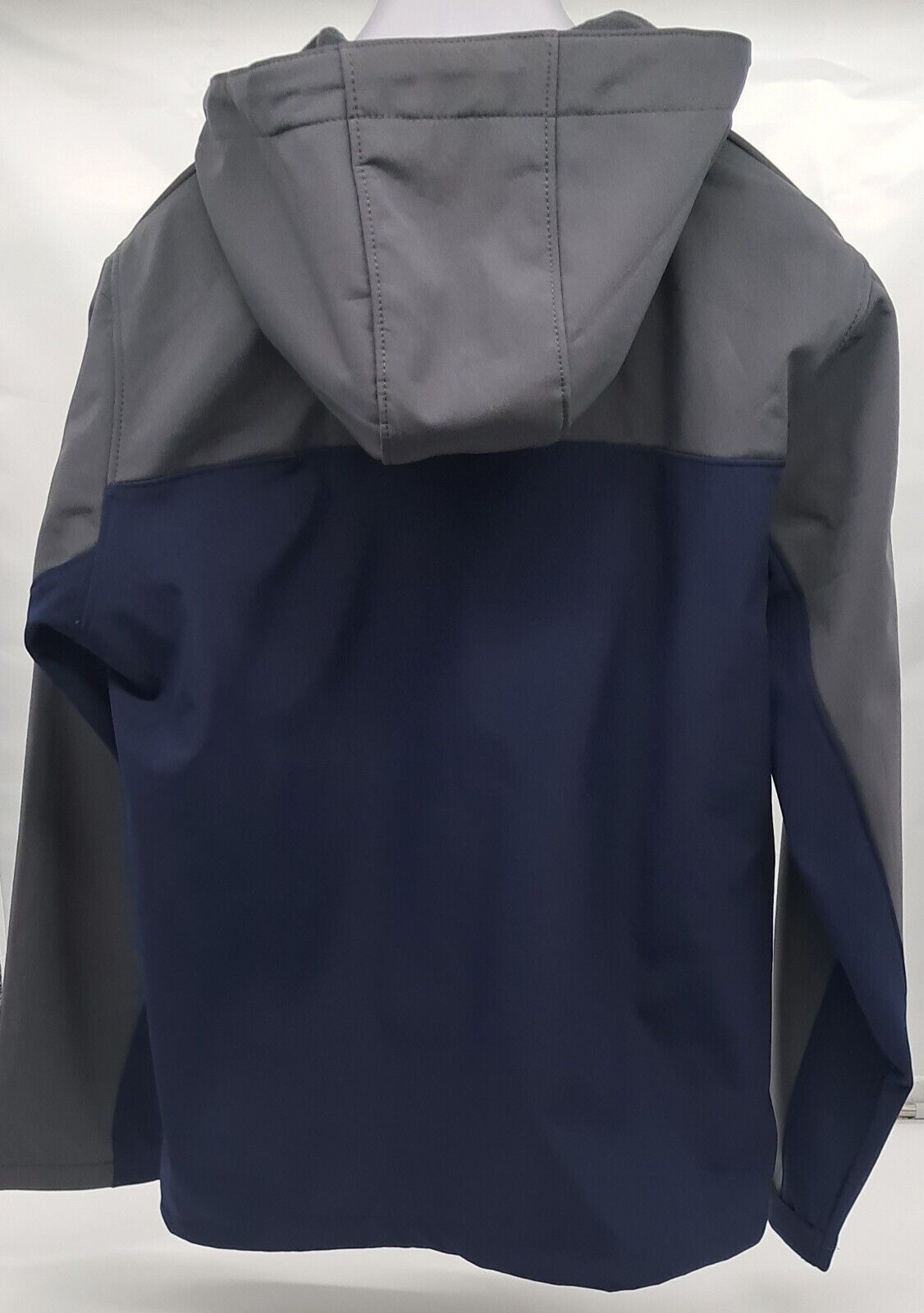 MENS SOFT SHELL HOODED  JACKET FORGE NAVY/GREY SIZE M-2XL