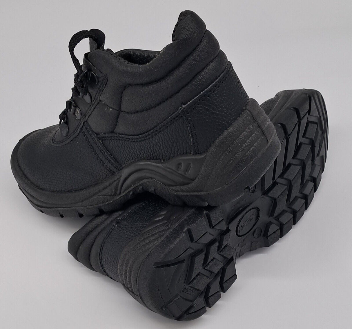 MENS WORKWEAR SAFETY BOOTS BLACK  SIZE 5-13