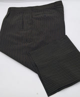 BIG SIZE LOOS FIT TROUSERS LAROCHE PARIS BLACK& BROWN FIN STRIPE #6 SIZE 42"=48" WAIST