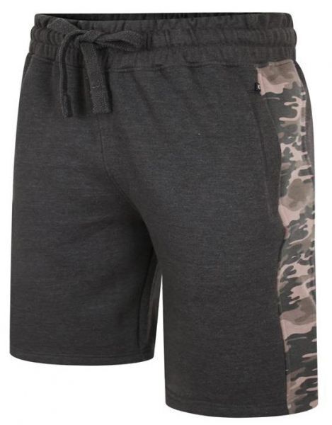 MENS  BIG SIZE SHORTS PANELLED CAMO JOGGING SHORTS CHARCOAL KAM SIZE 2XL-8XL