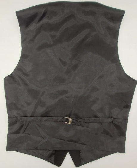 PLAIN BLACK MENS WAISTCOAT SIZE 42"-50"