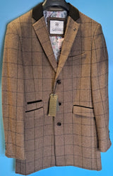 MENS OVERCOAT ALL OCCASIONS BROWN CK SIZE 38"-52"