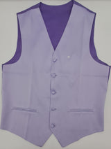 MENS PLAIN LILAC SATIN FINISH WAISTCOAT SIZE S-2XL