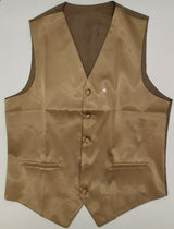 MENS SATIN FINISH LT BROWN WAISTCOAT SIZE S-2XL