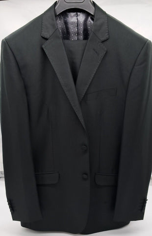 MENS ALL OCCASION SHINNY BLACK SUIT SLIM FIT SIZE 36-48