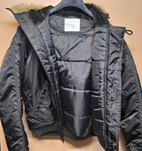 MA3 FLYER JACKET WITH HOOD BLACK SIZE S-3XL