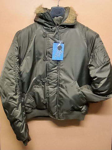 MA3 FLYER JACKET WITH HOOD GREEN SIZE S-3XL