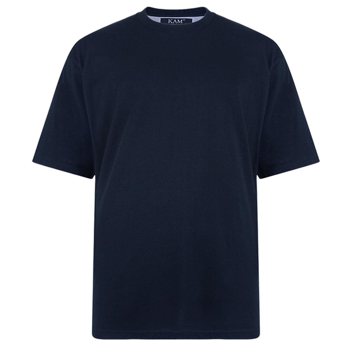 MENS  OUTSIZE SHORT SLEEVE PLAIN T-SHIRTS KAM NAVY 2XL-8XL