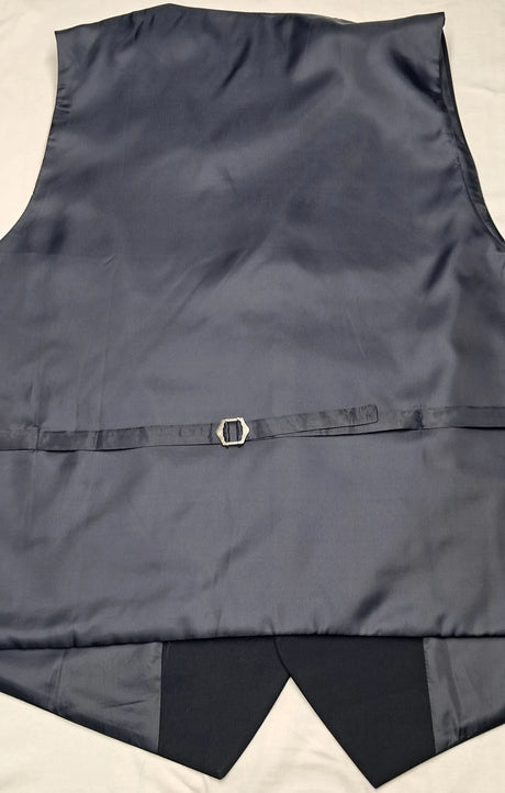 Big Size Navy Blue Waistcoat  Button Covered Size 2XL -8XL By Michael Leigh