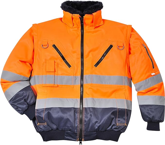 WORKWEAR PORT WEST PJ 50 PILOT JACKET ORANGE SIZE S-2XL