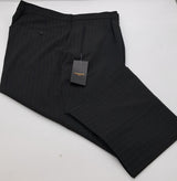 BIG SIZE LOOSE FIT TROUSERS LAROCHE PARIS BLACK&BROWN STRIPE Q4493B SIZE 42"-48" WAIST